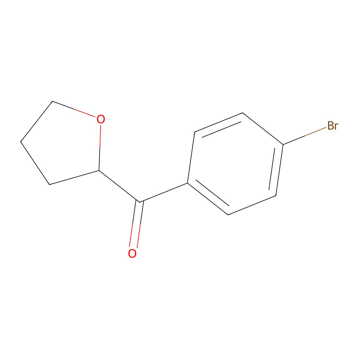 2-(4-Bromobenzoyl)oxolane molecular structure, CAS 1094417-10-3