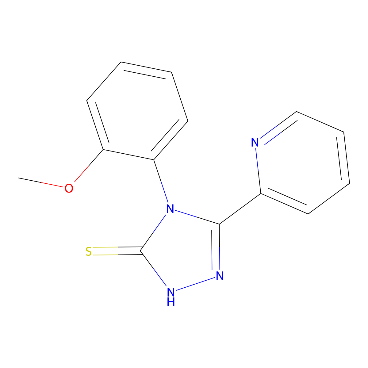 4-(2-methoxyphenyl)-5-(pyridin-2-yl)-4H-1,2,4-triazole-3-thiol molecular structure, CAS 1094417-51-2