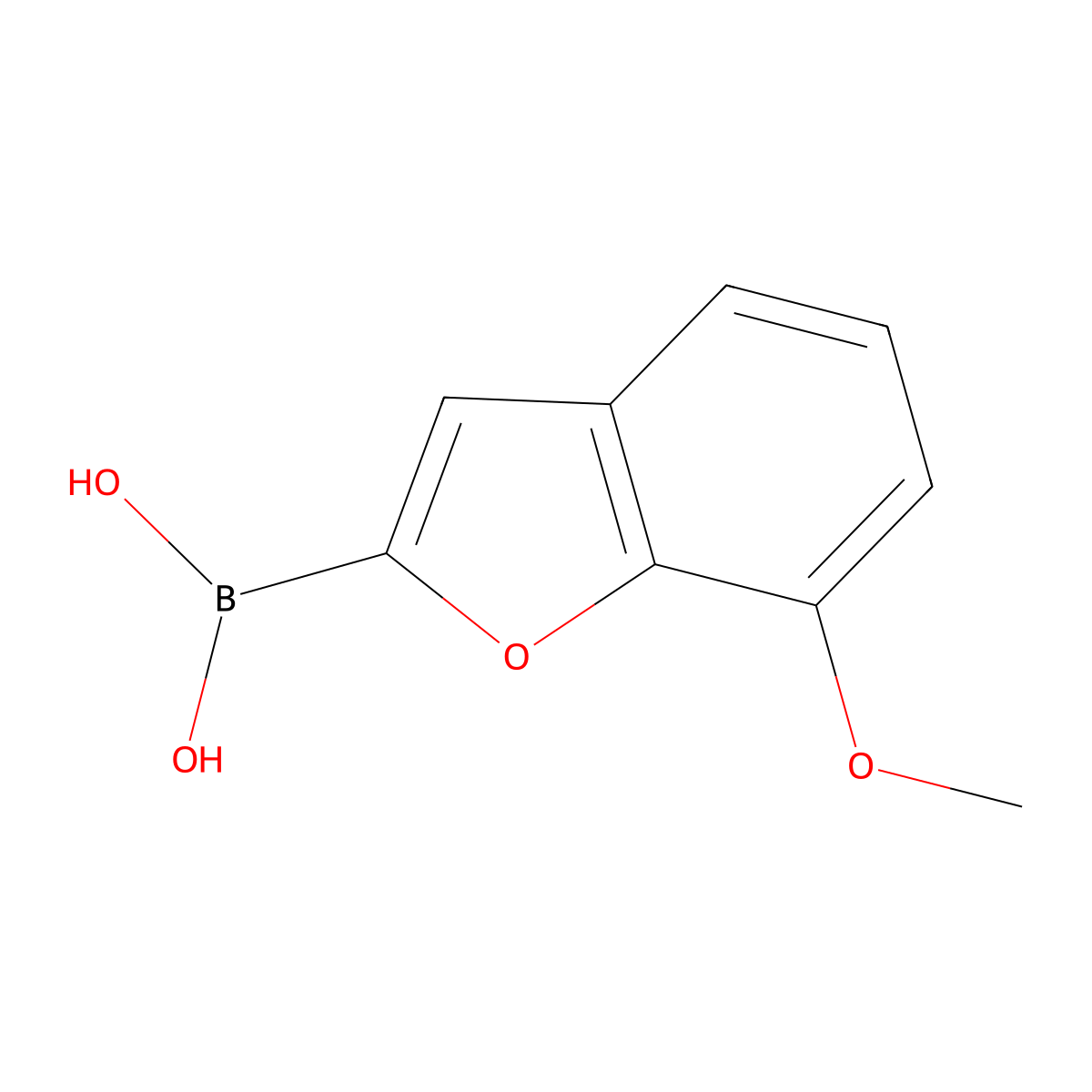 (7-Methoxy-1-benzofuran-2-yl)boronic acid molecular structure, CAS 1094417-81-8
