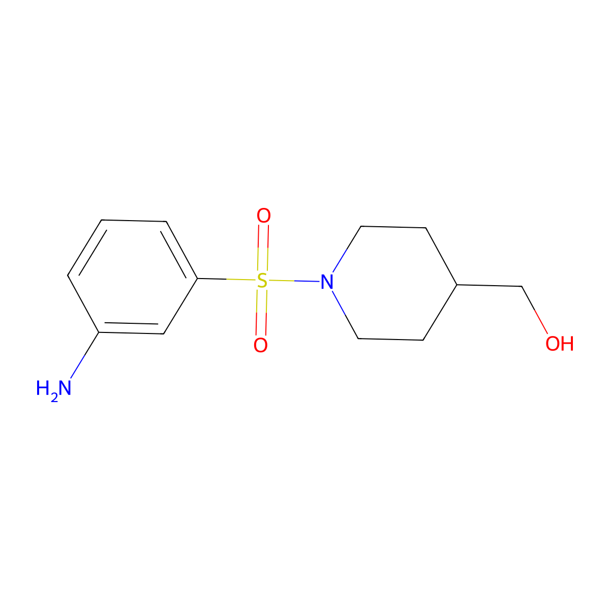 [1-(3-Aminobenzenesulfonyl)piperidin-4-yl]methanol molecular structure, CAS 1094422-82-8