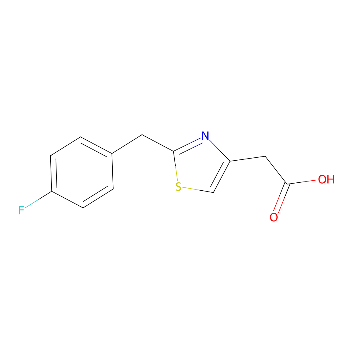 2-{2-[(4-Fluorophenyl)methyl]-1,3-thiazol-4-yl}acetic acid molecular structure, CAS 1094423-44-5