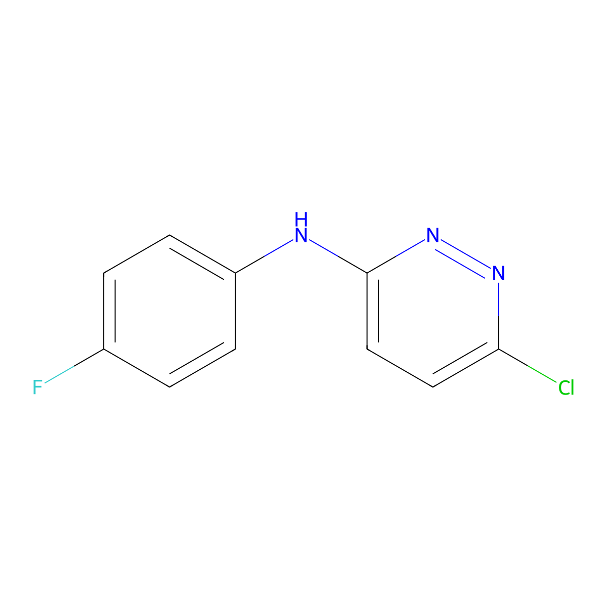 6-chloro-N-(4-fluorophenyl)pyridazin-3-amine molecular structure, CAS 1094423-93-4