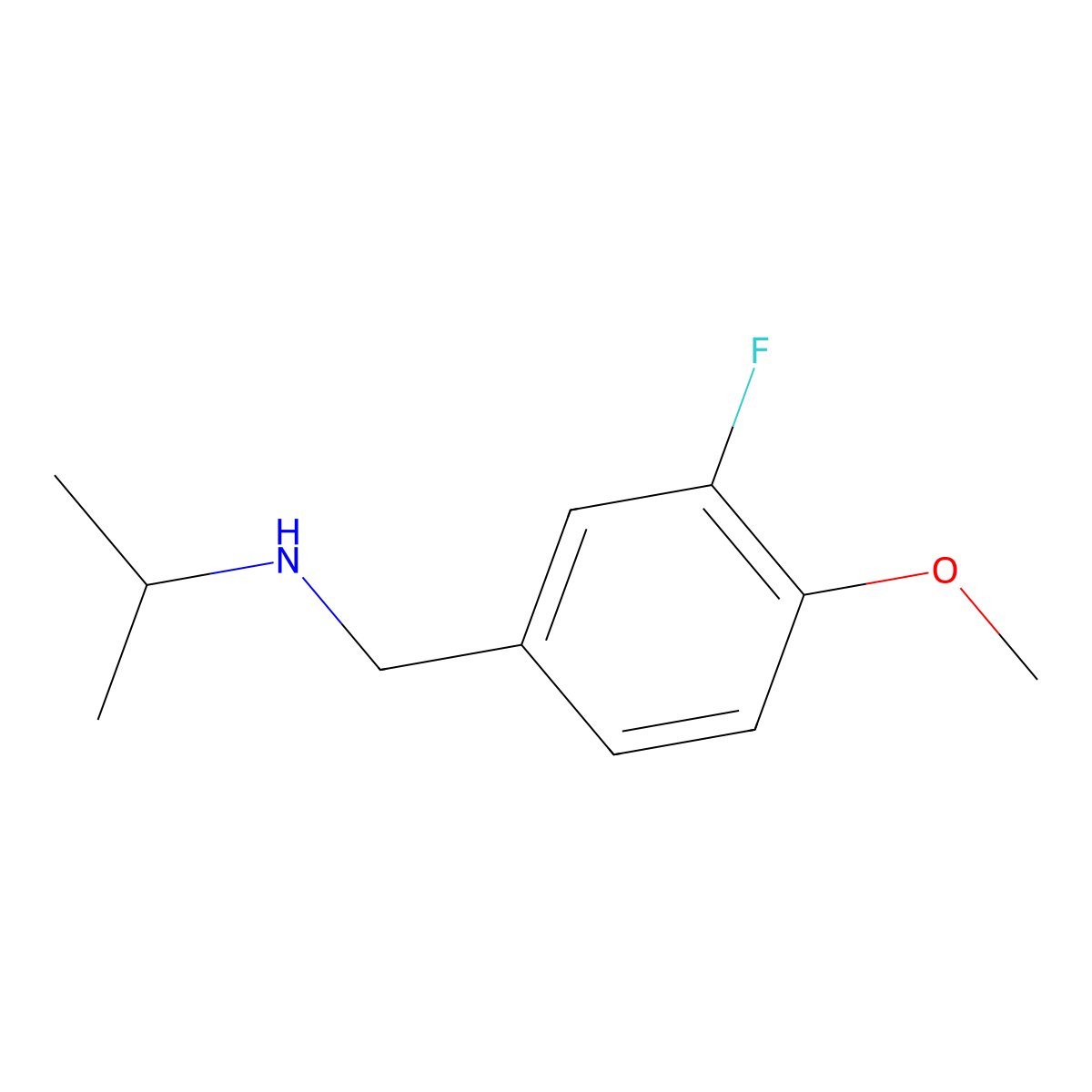 [(3-Fluoro-4-methoxyphenyl)methyl](propan-2-yl)amine molecular structure, CAS 1094423-99-0