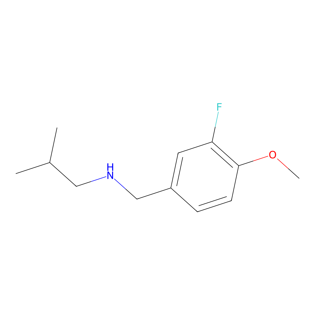 [(3-Fluoro-4-methoxyphenyl)methyl](2-methylpropyl)amine molecular structure, CAS 1094424-09-5