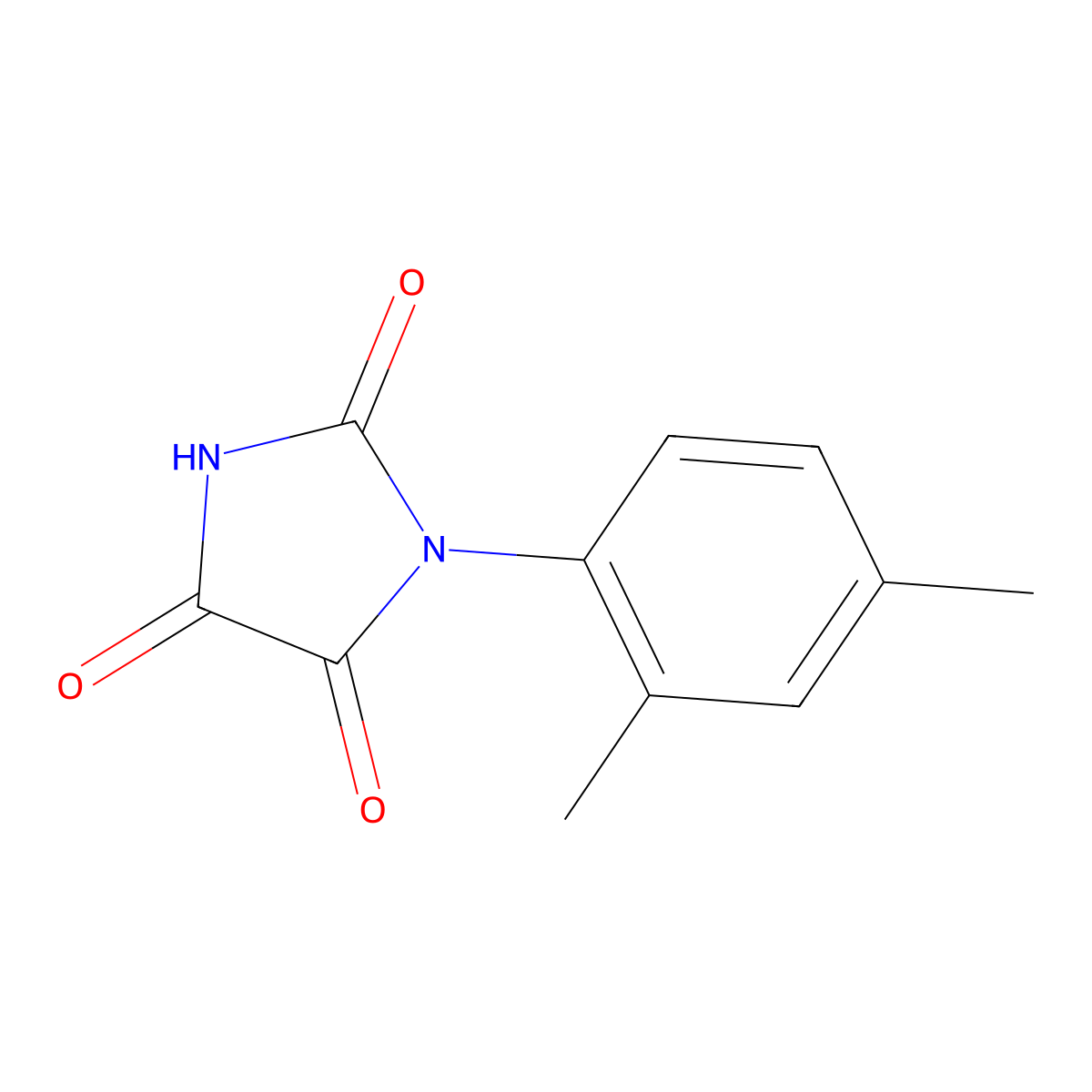1-(2,4-Dimethylphenyl)imidazolidine-2,4,5-trione molecular structure, CAS 1094424-62-0