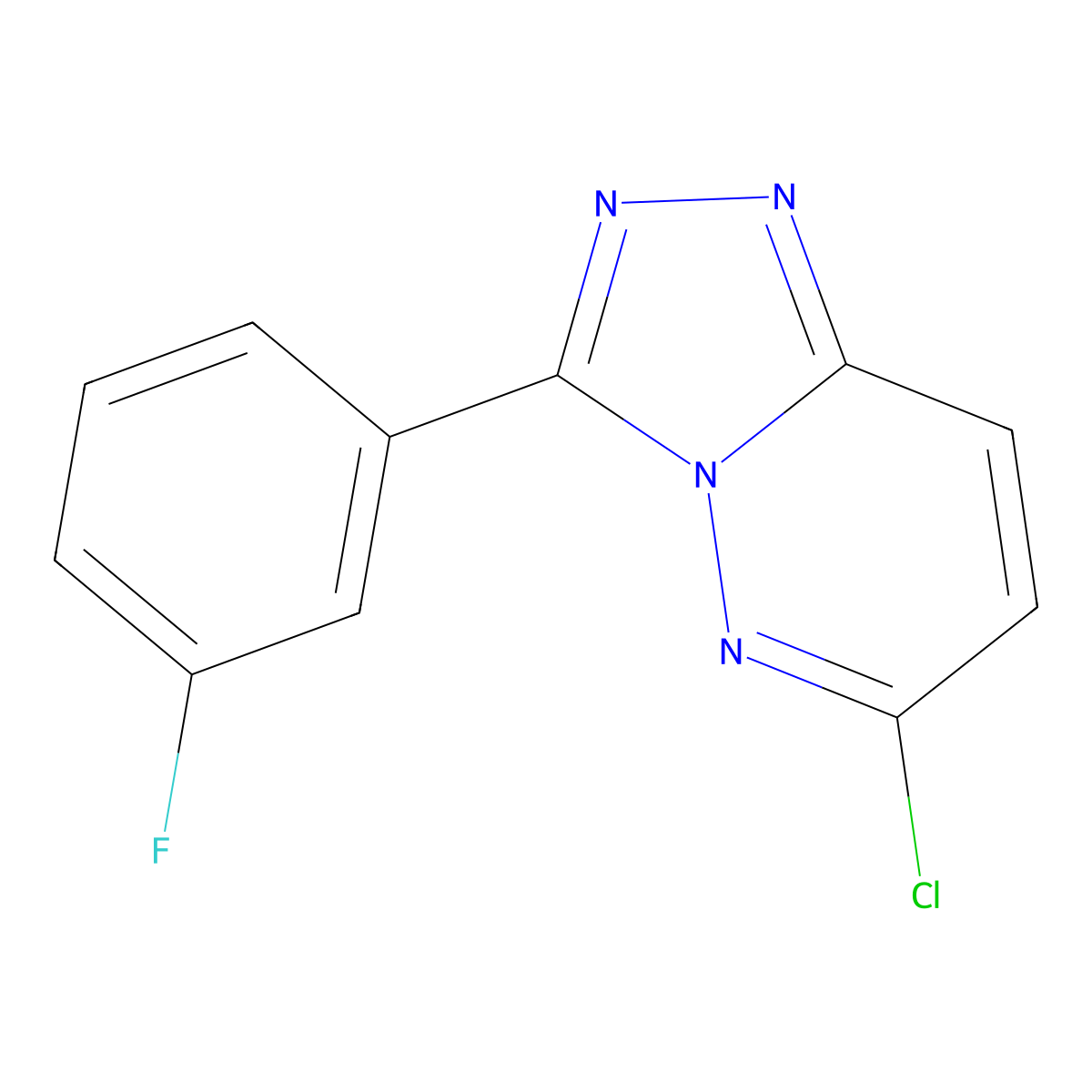 6-Chloro-3-(3-fluorophenyl)-[1,2,4]triazolo[4,3-b]pyridazine molecular structure, CAS 1094425-19-0