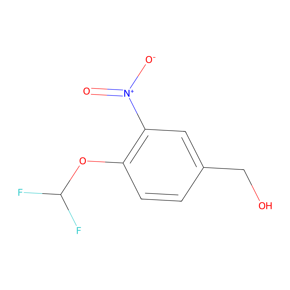 4-(Difluoromethoxy)-3-nitrobenZyl alcohol molecular structure, CAS 1094426-63-7