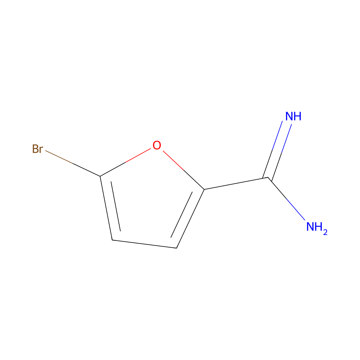 5-Bromofuran-2-carboximidamide molecular structure, CAS 1094427-97-0