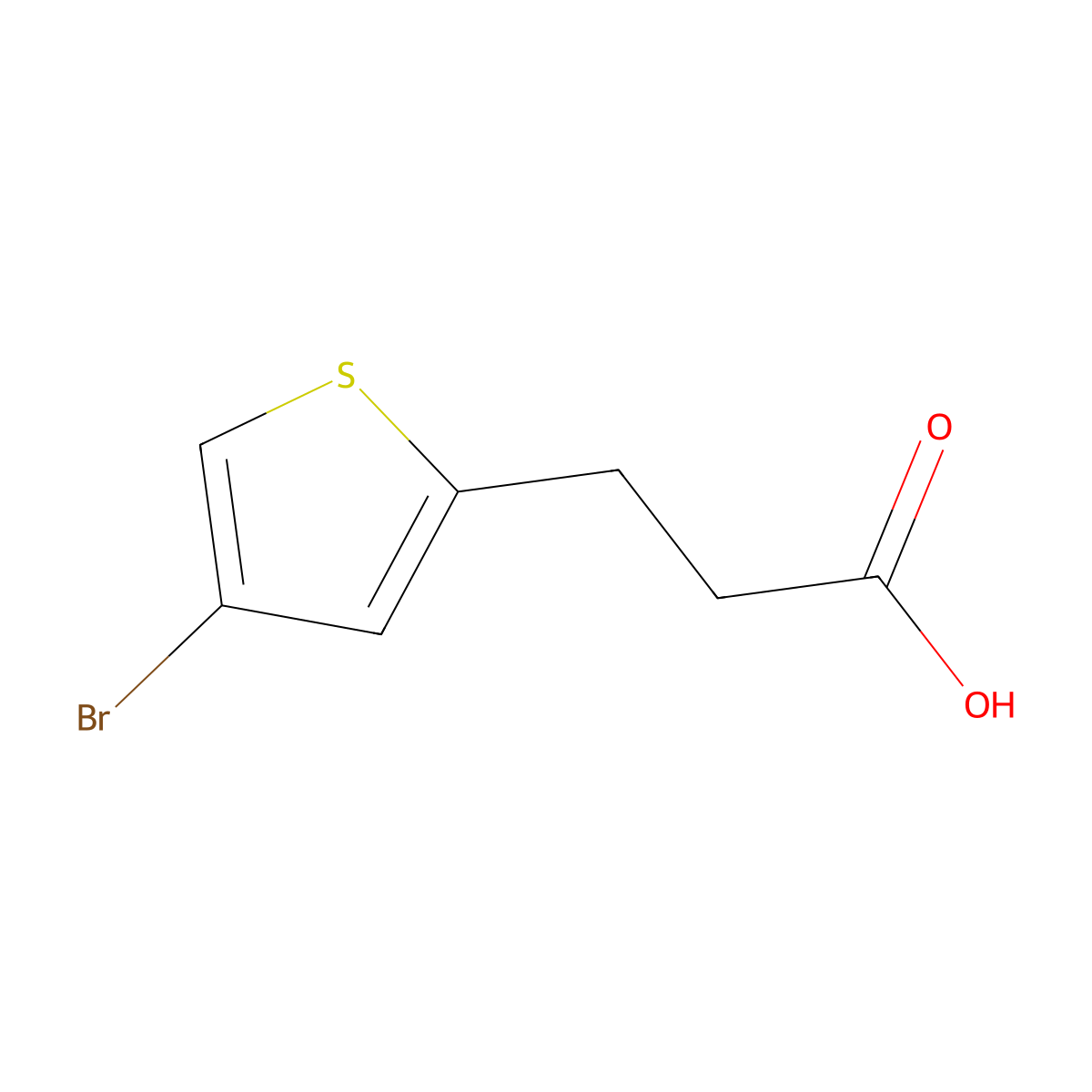 3-(4-Bromothiophen-2-yl)propanoic acid molecular structure, CAS 1094428-25-7