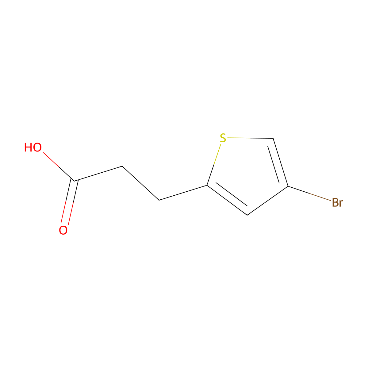 3-(4-Bromothiophen-2-yl)propanoic acid molecular structure, CAS 1094428-25-7