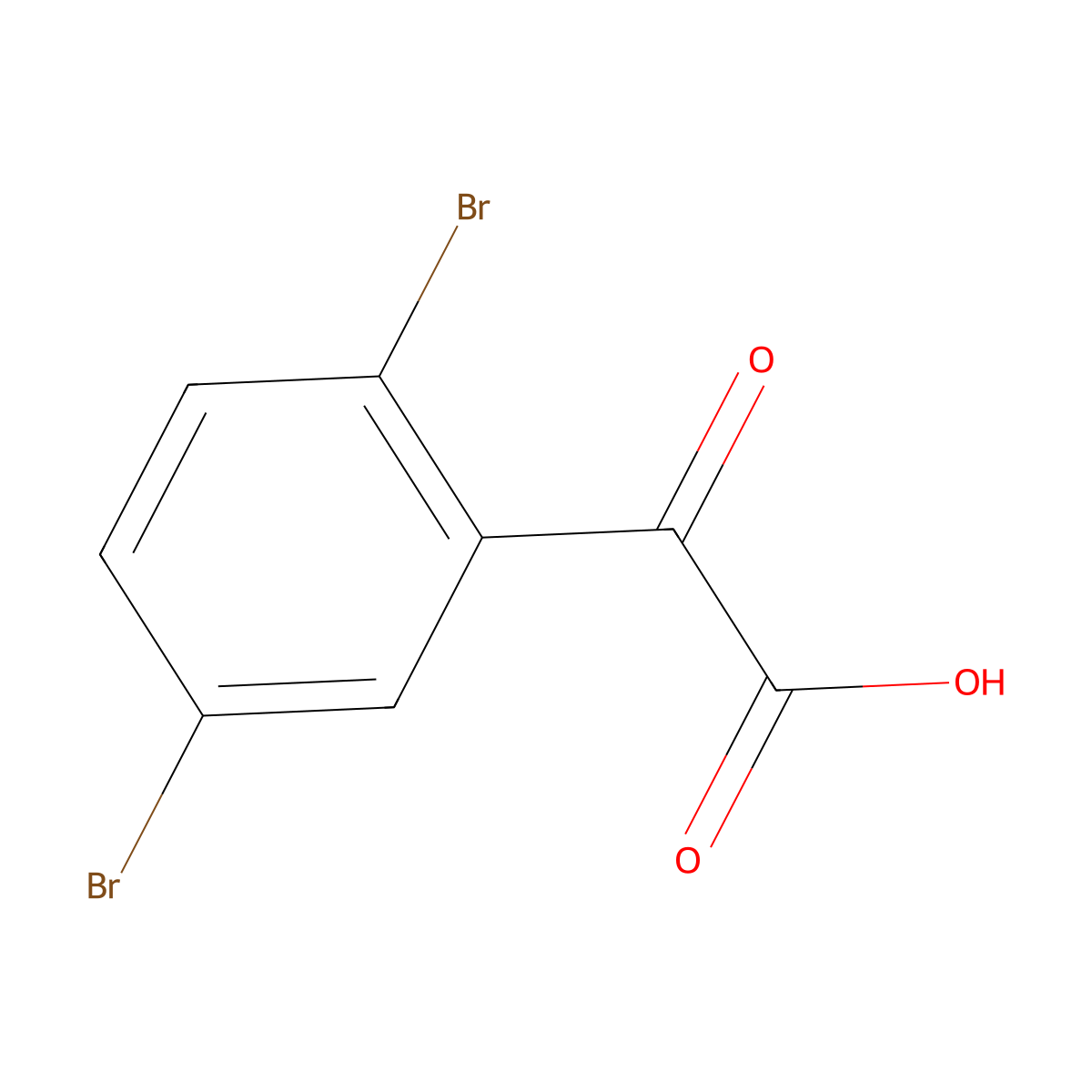 2-(2,5-Dibromophenyl)-2-oxoacetic acid molecular structure, CAS 1094428-27-9