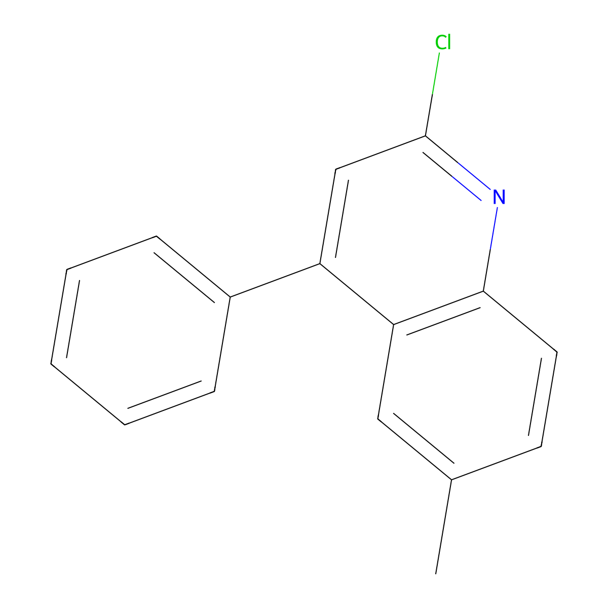 2-Chloro-6-methyl-4-phenylquinoline molecular structure, CAS 1094428-49-5
