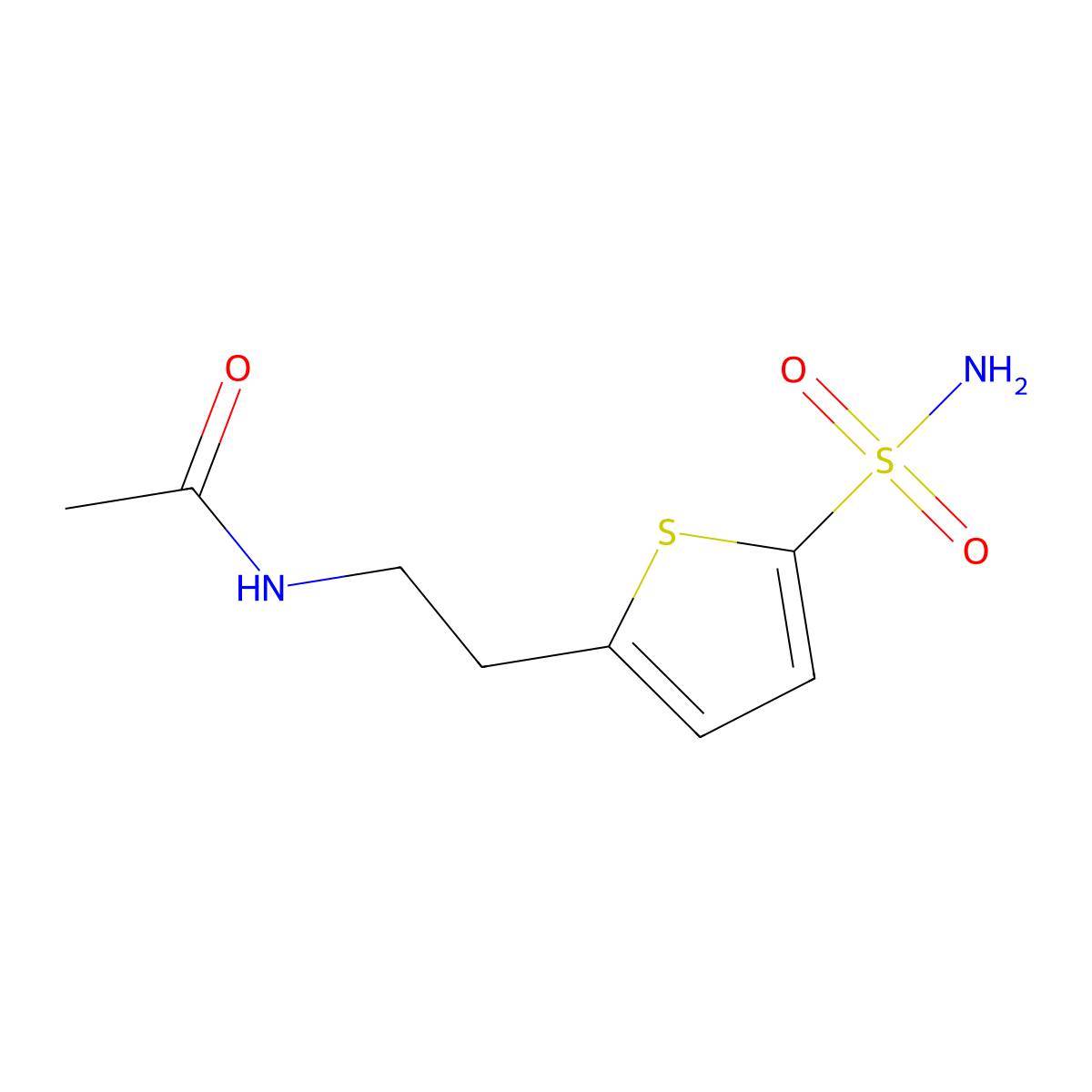 N-[2-(5-sulfamoylthiophen-2-yl)ethyl]acetamide molecular structure, CAS 1094429-17-0