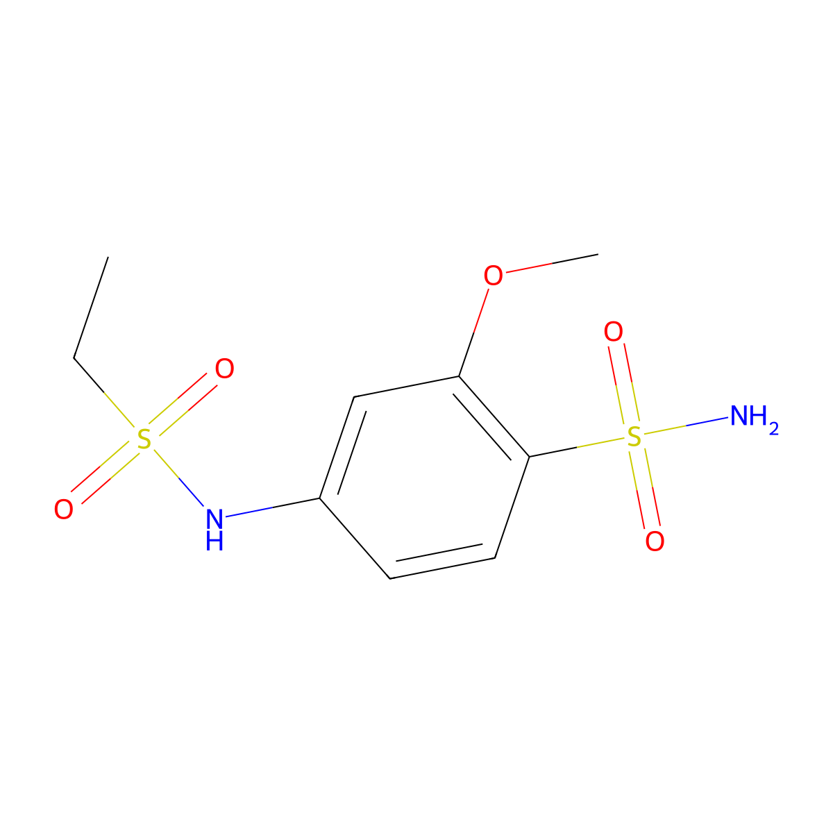 4-Ethanesulfonamido-2-methoxybenzene-1-sulfonamide molecular structure, CAS 1094429-87-4