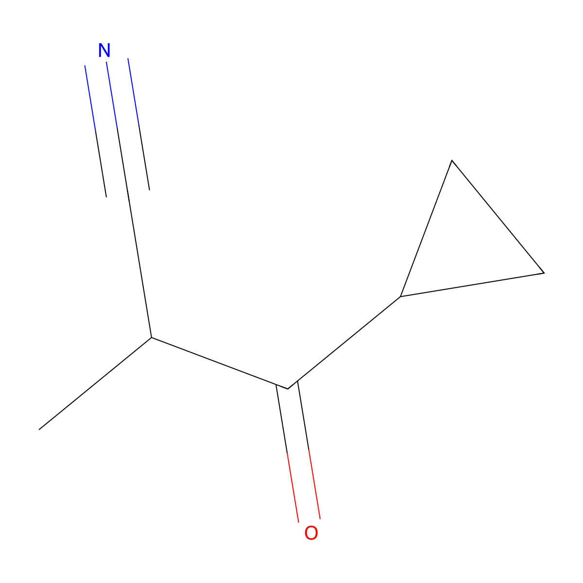 alpha-Methyl-beta-oxocyclopropanepropanenitrile molecular structure, CAS 1094430-44-0