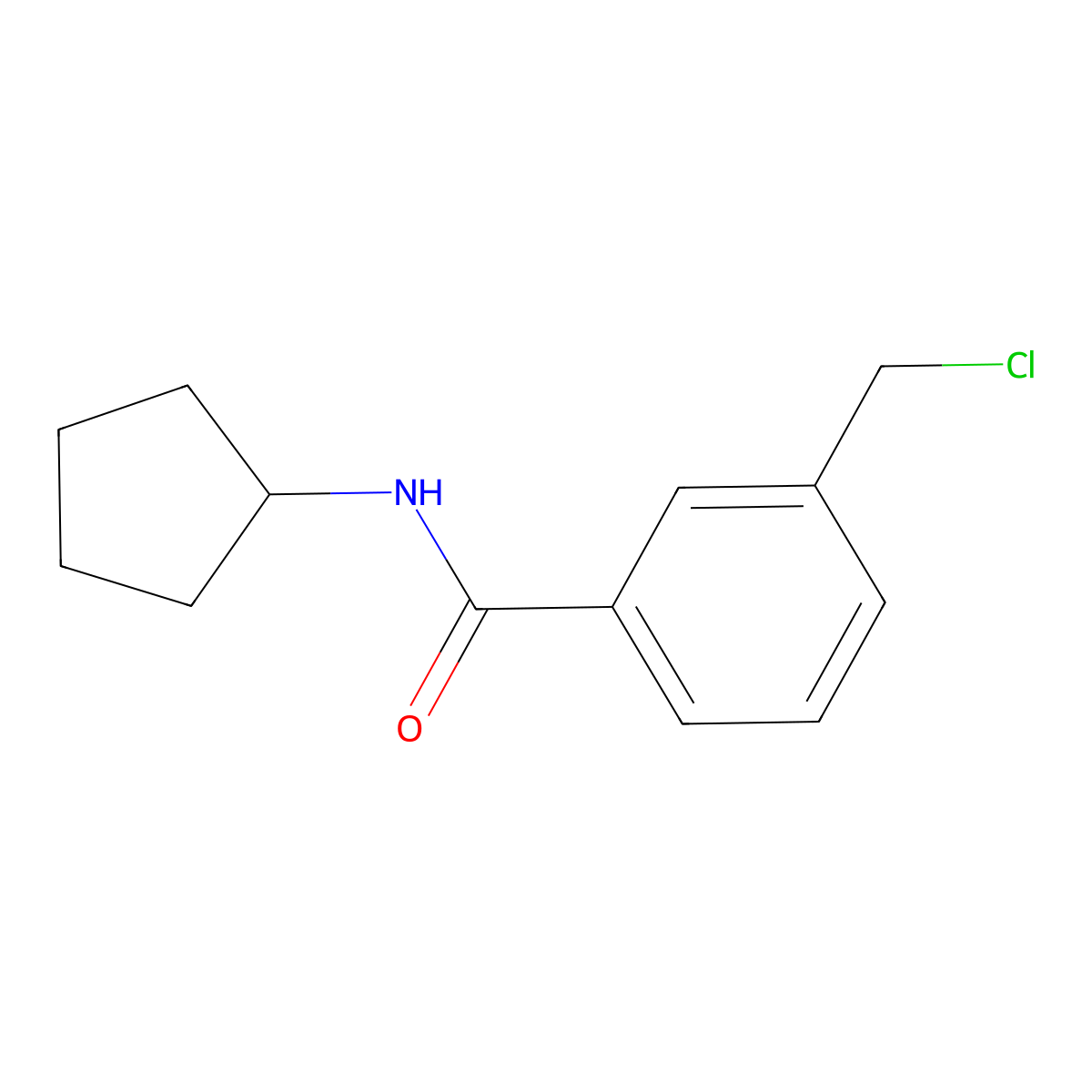 3-(chloromethyl)-N-cyclopentylbenzamide molecular structure, CAS 1094431-63-6