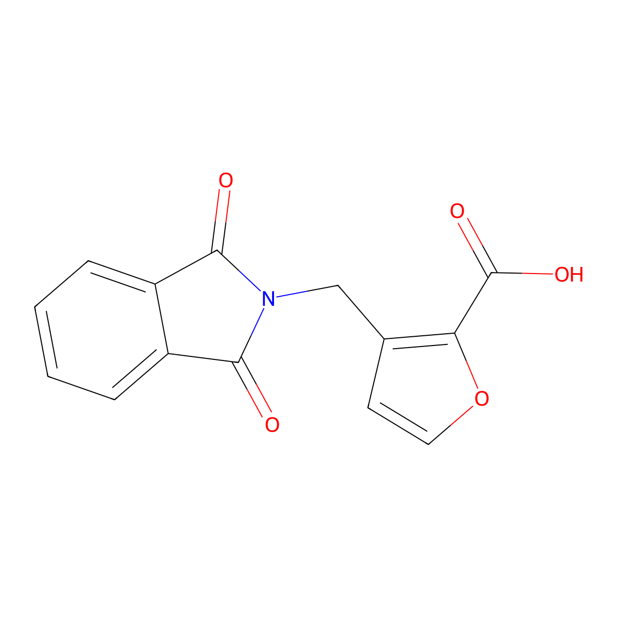 3-[(1,3-Dioxo-2,3-dihydro-1H-isoindol-2-yl)methyl]furan-2-carboxylic acid molecular structure, CAS 1094432-81-1