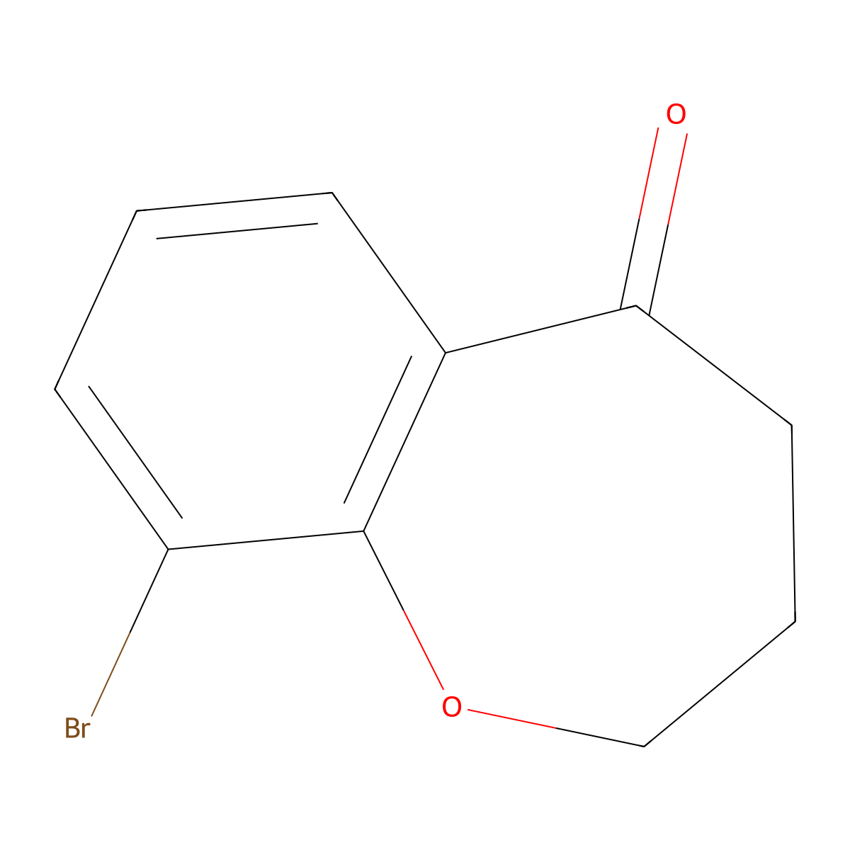 9-Bromo-2,3,4,5-tetrahydro-1-benzoxepin-5-one molecular structure, CAS 1094432-96-8