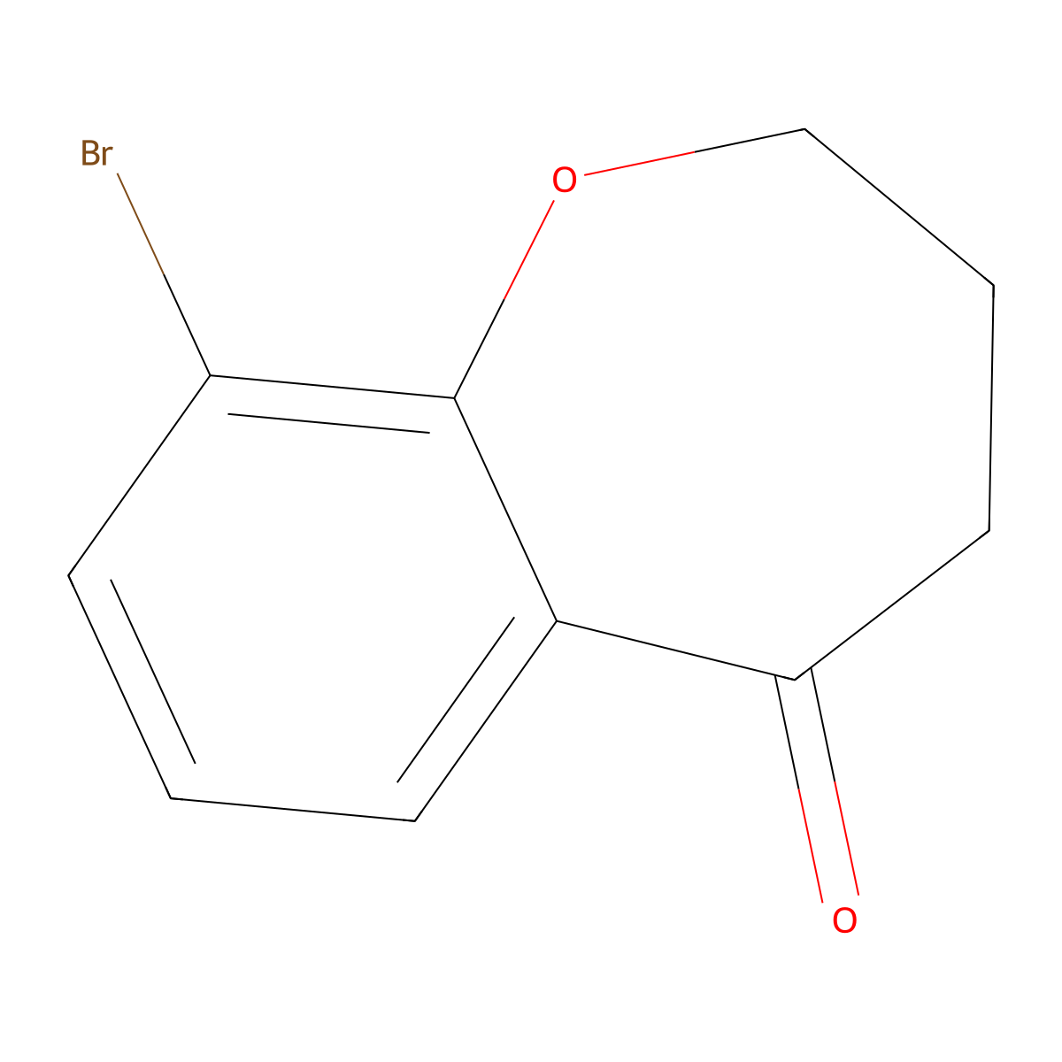 9-Bromo-2,3,4,5-tetrahydro-1-benzoxepin-5-one molecular structure, CAS 1094432-96-8