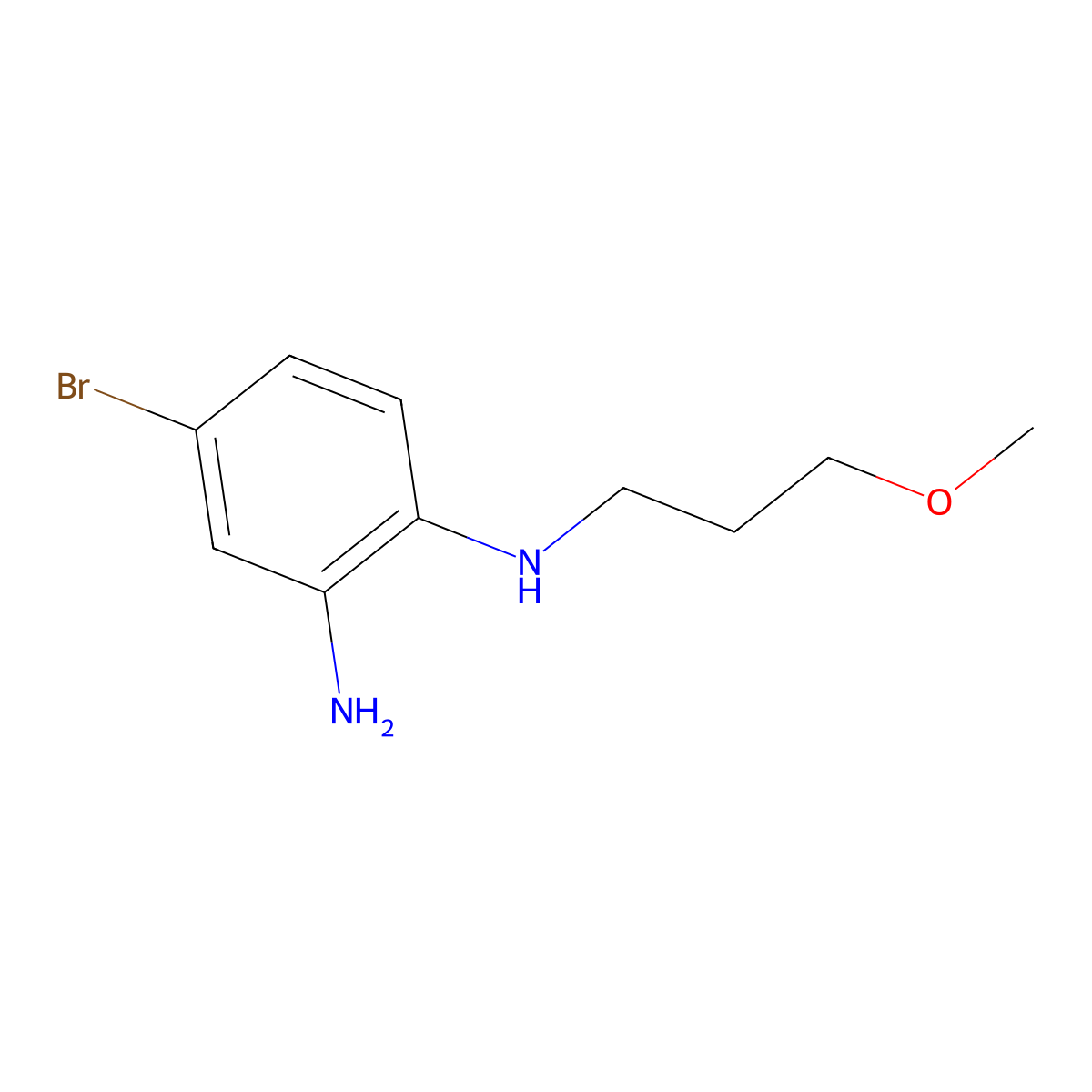 4-Bromo-n1-(3-methoxypropyl)benzene-1,2-diamine molecular structure, CAS 1094433-04-1