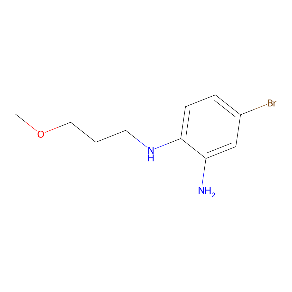 4-Bromo-n1-(3-methoxypropyl)benzene-1,2-diamine molecular structure, CAS 1094433-04-1