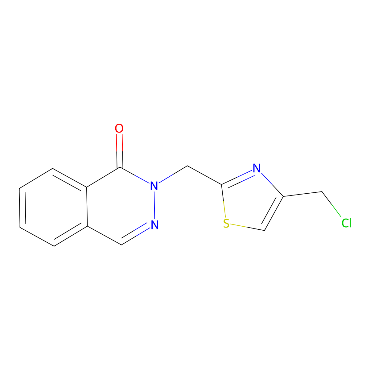 2-{[4-(Chloromethyl)-1,3-thiazol-2-yl]methyl}-1,2-dihydrophthalazin-1-one molecular structure, CAS 1094436-42-6