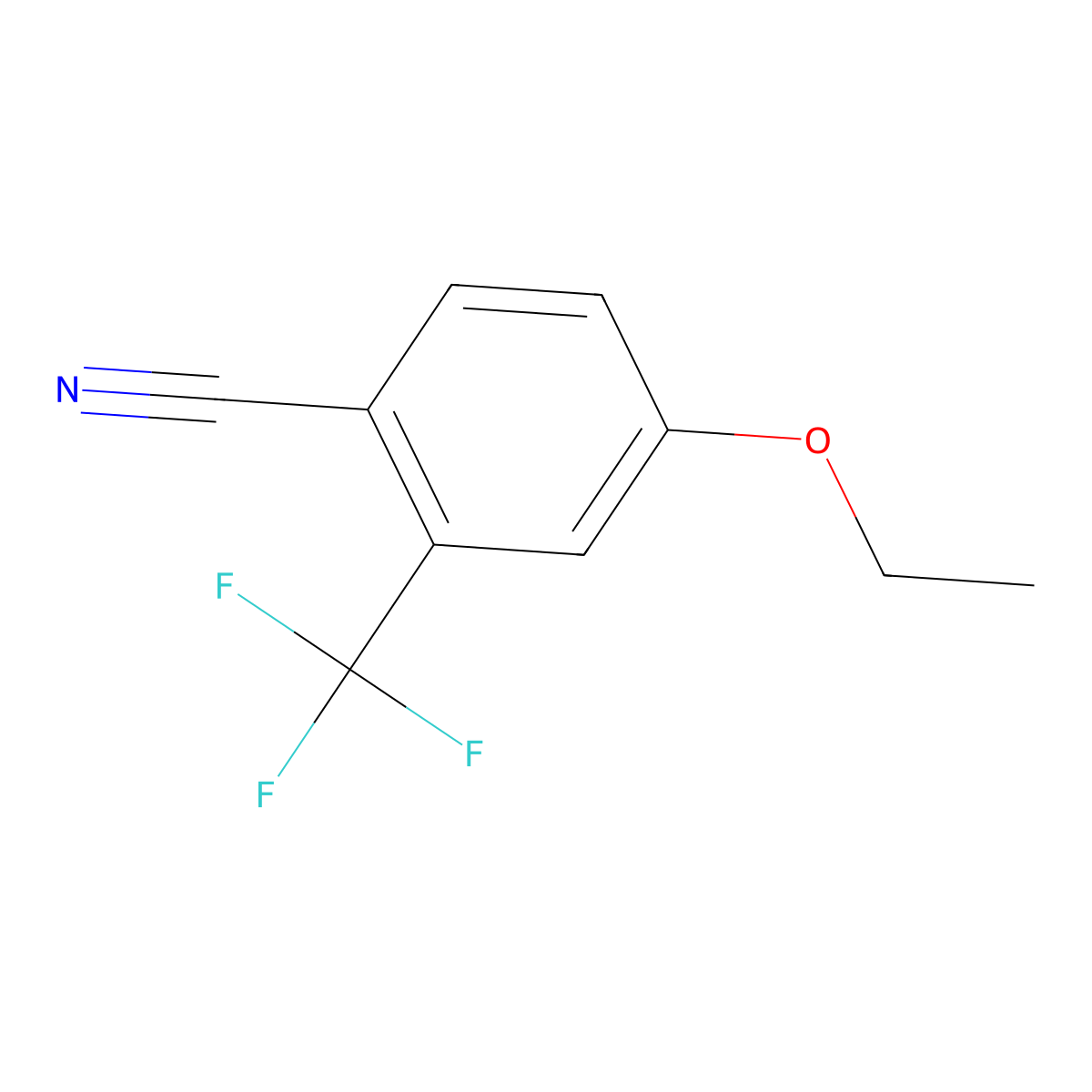 4-Ethoxy-2-(trifluoromethyl)benzonitrile molecular structure, CAS 1094436-67-5
