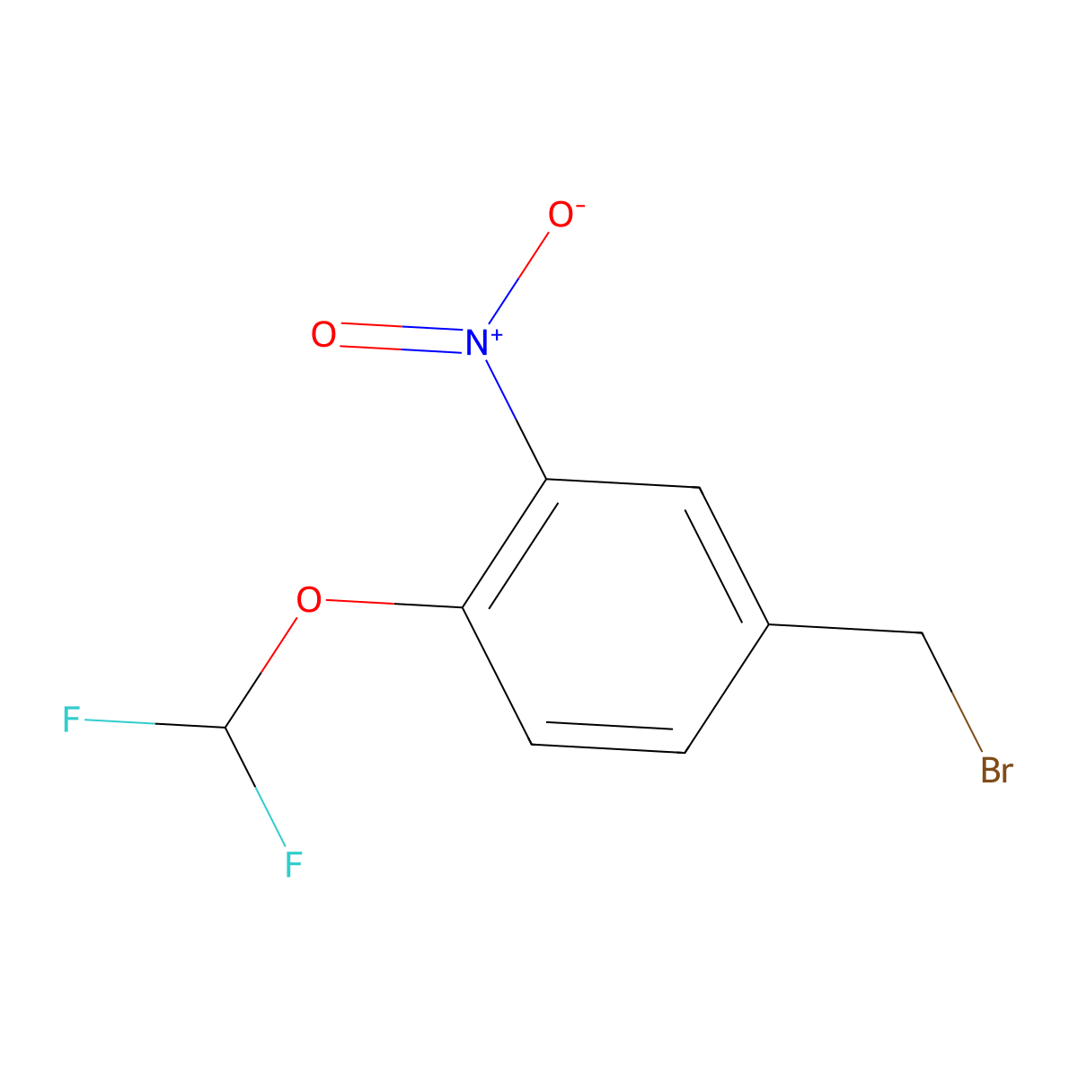 4-(Difluoromethoxy)-3-nitrobenZyl bromide molecular structure, CAS 1094438-68-2