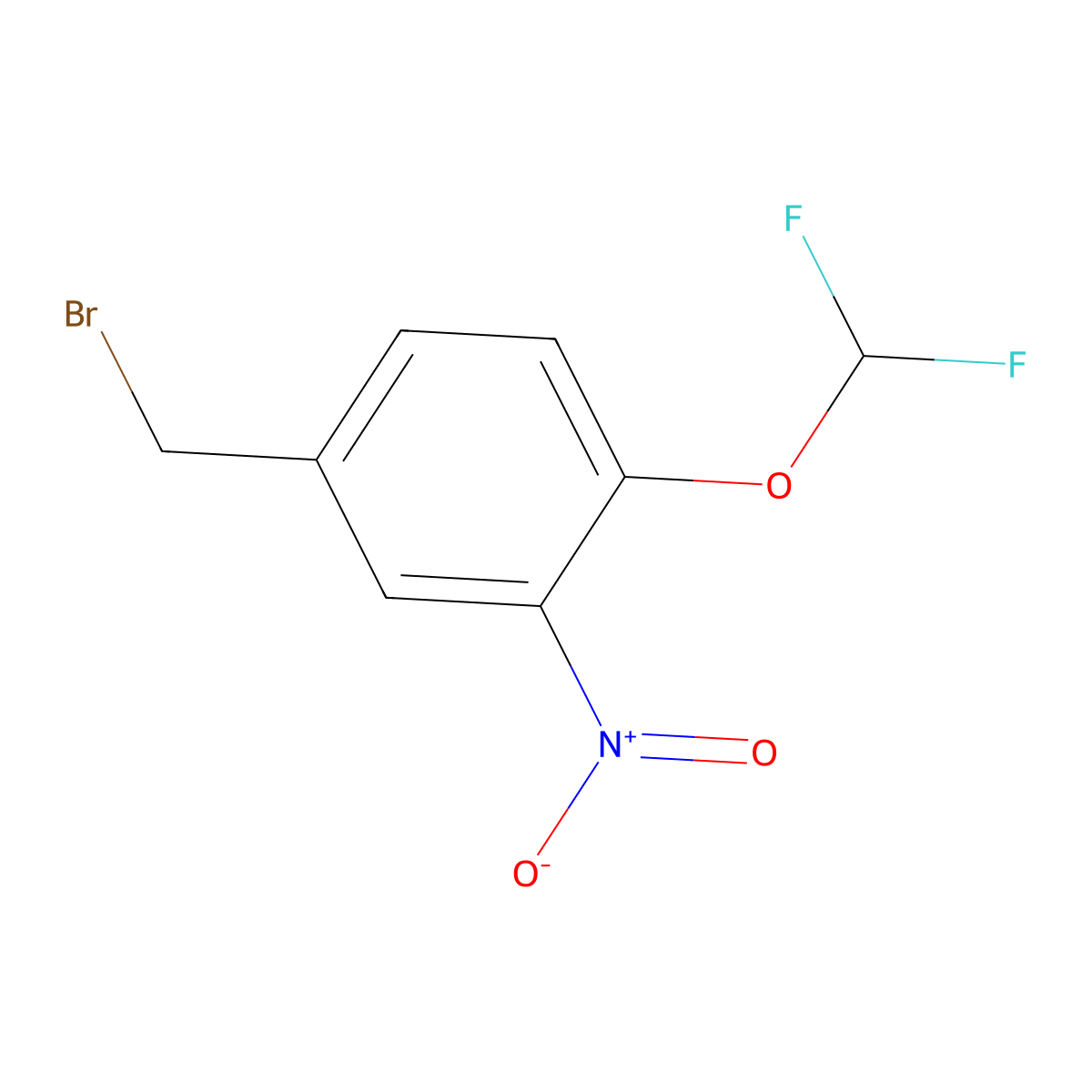 4-(Difluoromethoxy)-3-nitrobenZyl bromide molecular structure, CAS 1094438-68-2