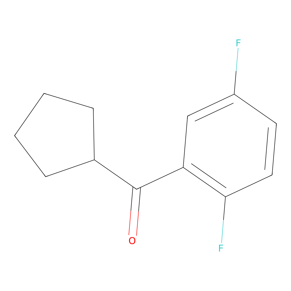 2,5-Difluorophenyl cyclopentyl ketone molecular structure, CAS 1094440-07-9