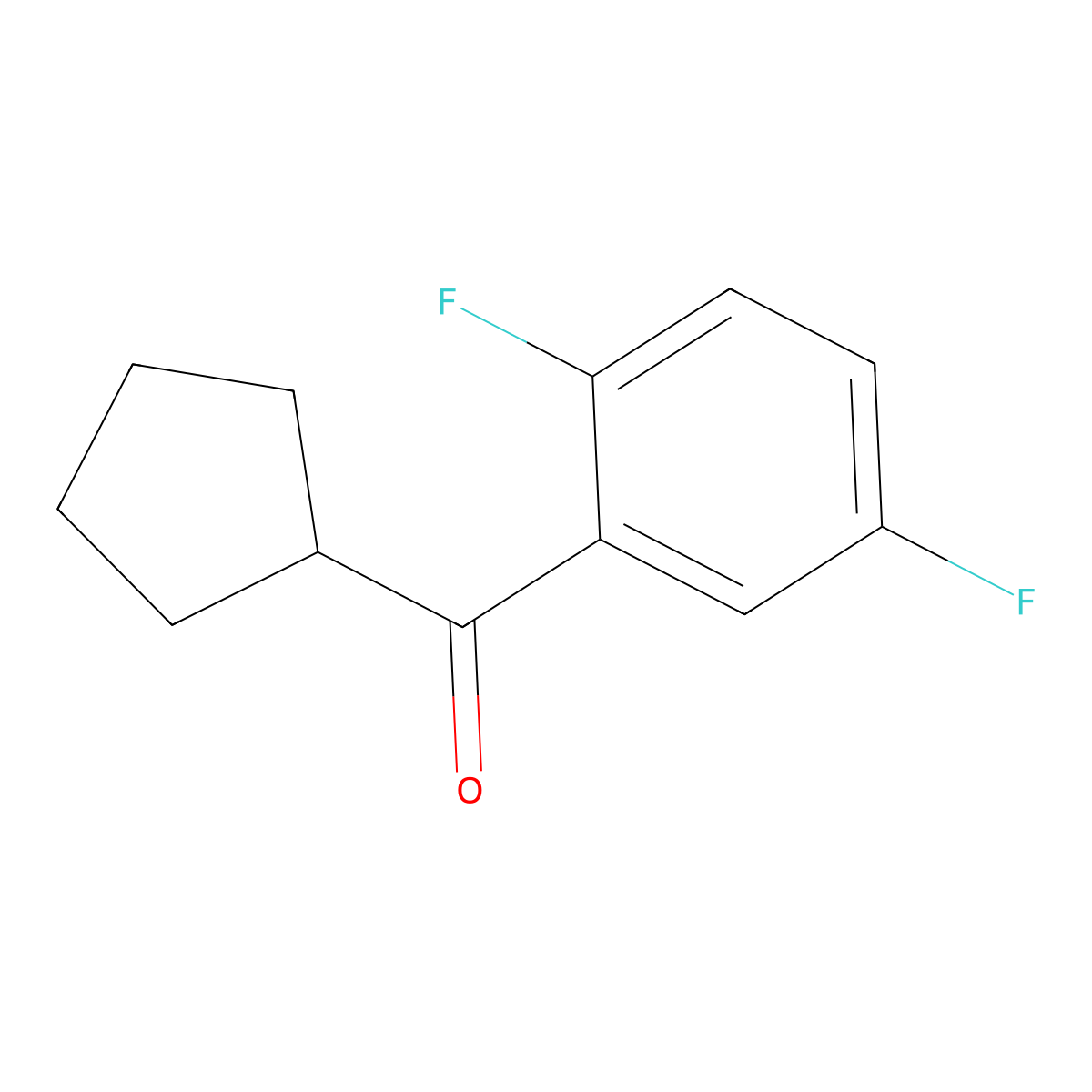 2,5-Difluorophenyl cyclopentyl ketone molecular structure, CAS 1094440-07-9