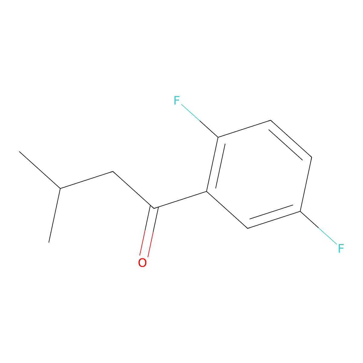 1-(2,5-Difluorophenyl)-3-methyl-1-butanone molecular structure, CAS 1094440-08-0