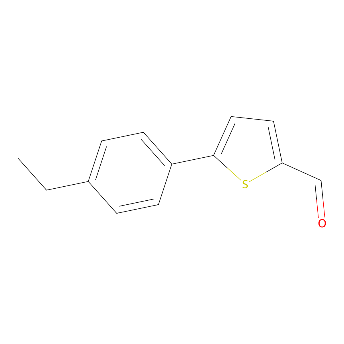 5-(4-Ethylphenyl)thiophene-2-carbaldehyde molecular structure, CAS 1094440-56-8
