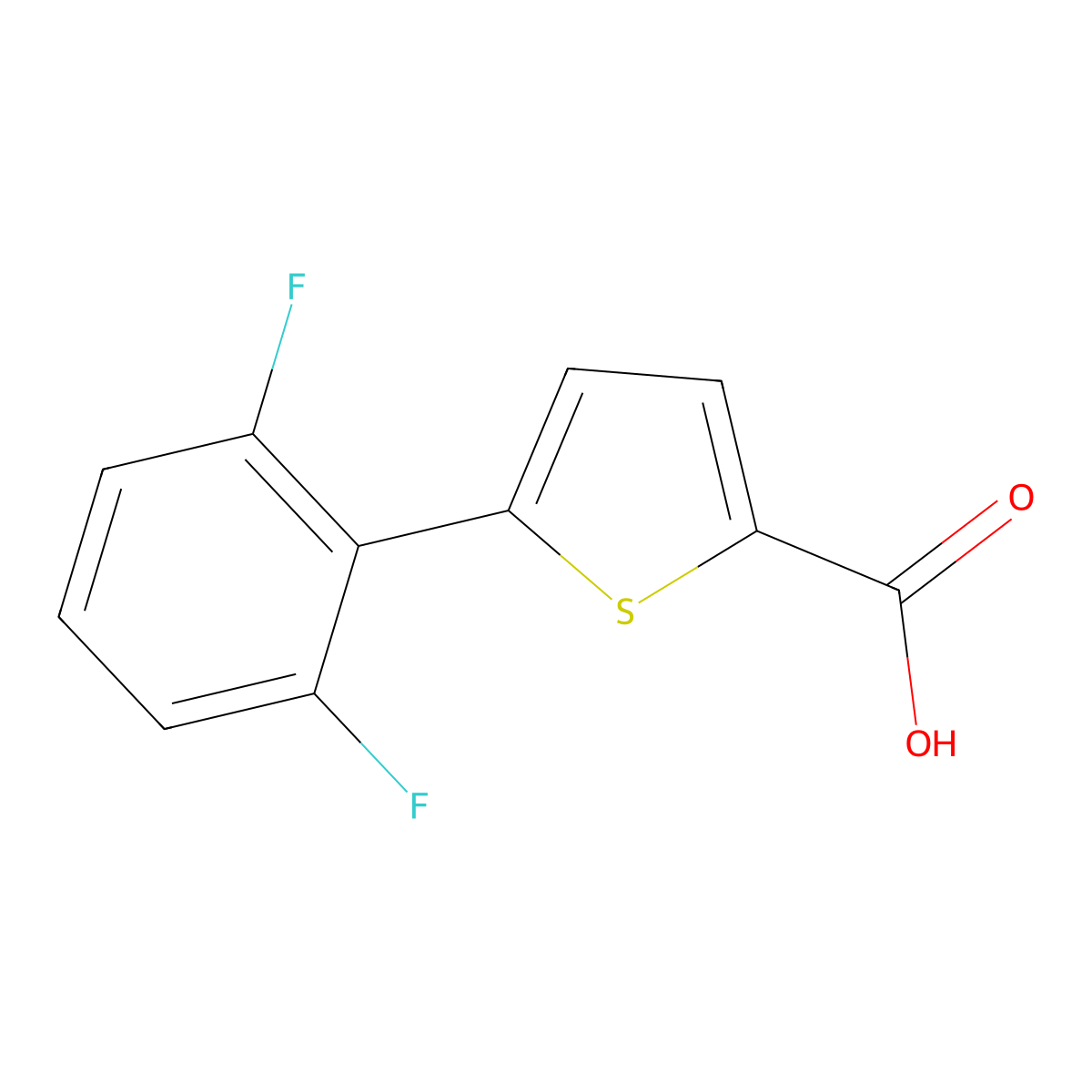 5-(2,6-Difluorophenyl)thiophene-2-carboxylic acid molecular structure, CAS 1094440-66-0