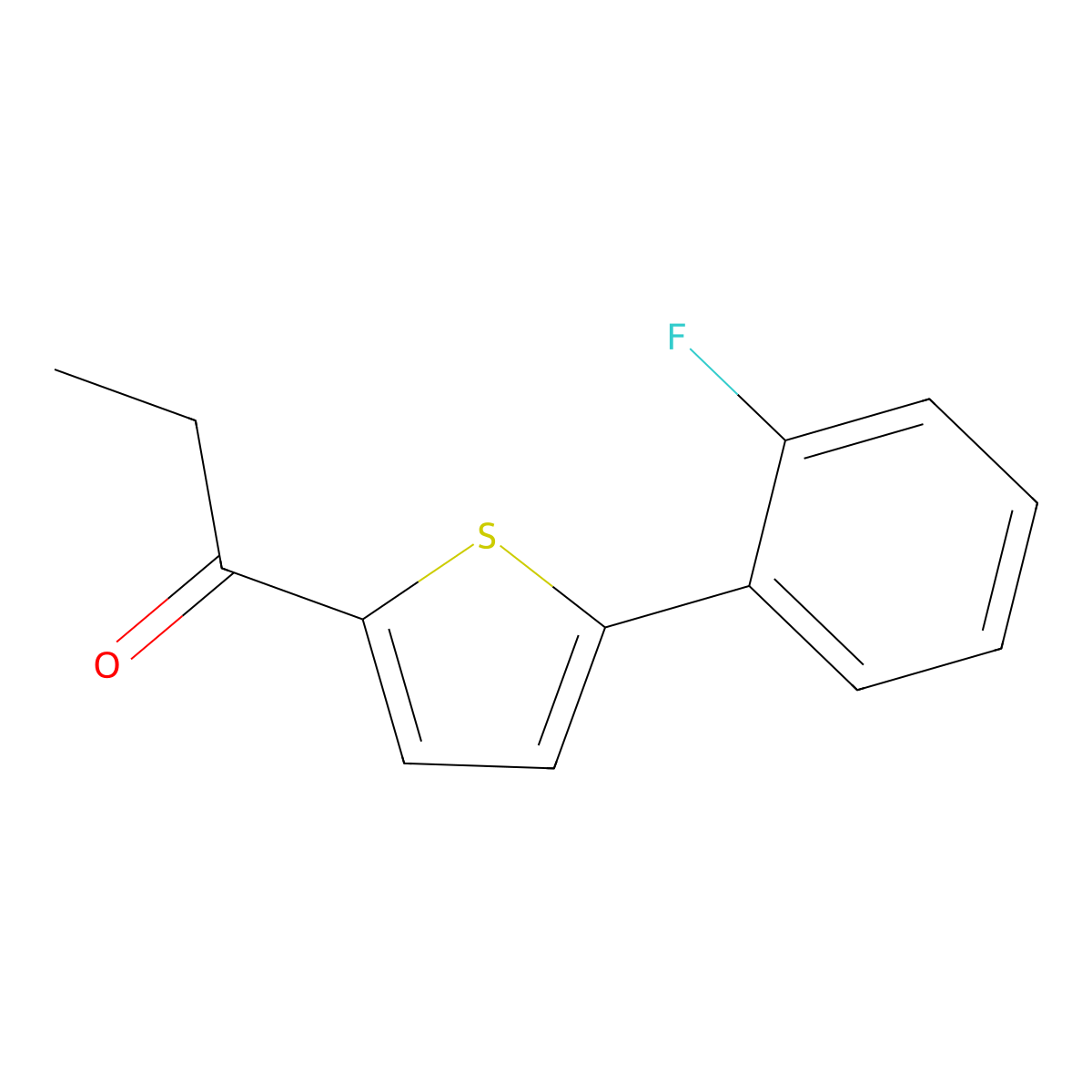 1-[5-(2-Fluorophenyl)-2-thienyl]-1-propanone molecular structure, CAS 1094440-81-9