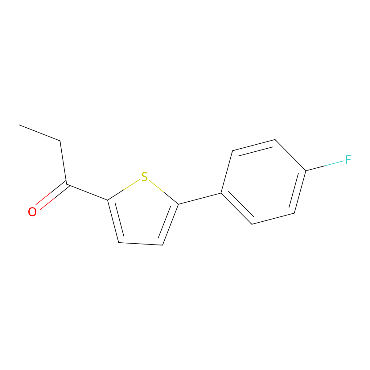 1-[5-(4-Fluorophenyl)-2-thienyl]-1-propanone molecular structure, CAS 1094440-84-2