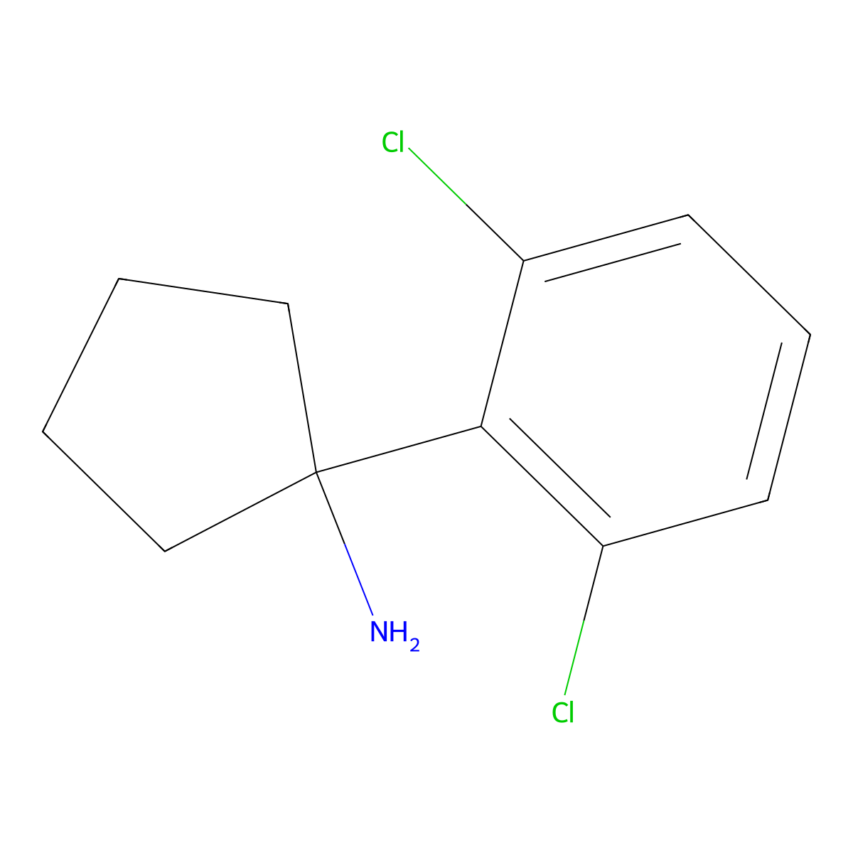 1-(2,6-Dichlorophenyl)cyclopentanamine molecular structure, CAS 1094442-11-1