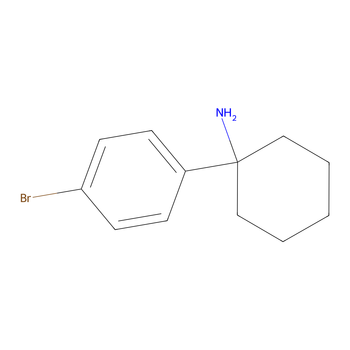 1-(4-Bromophenyl)cyclohexan-1-amine molecular structure, CAS 1094442-21-3