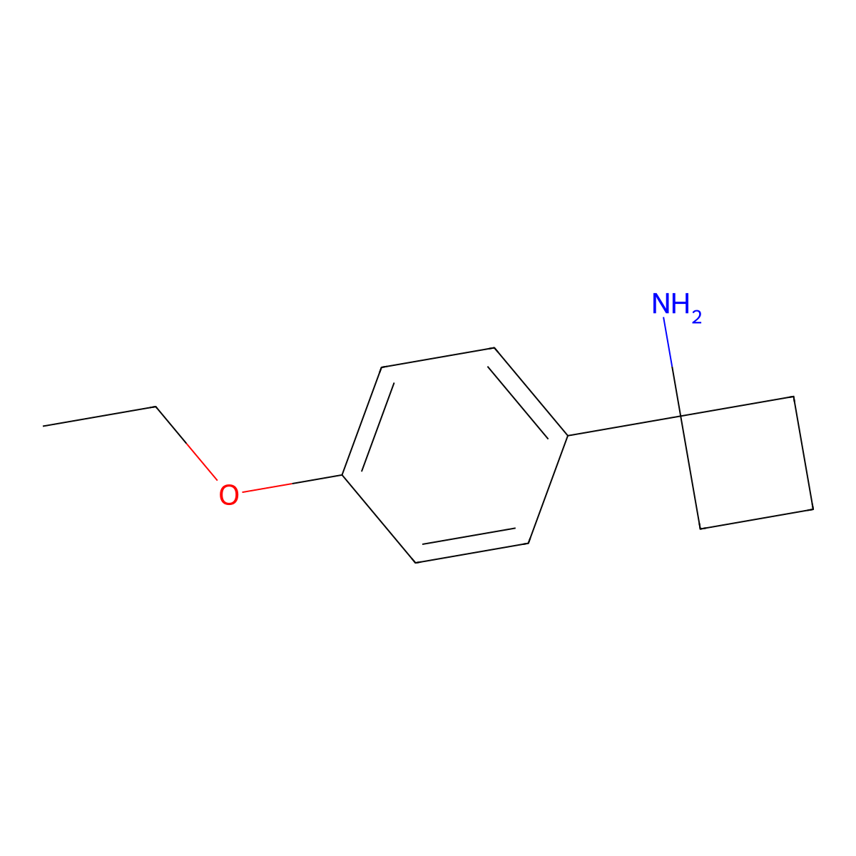 1-(4-Ethoxyphenyl)cyclobutan-1-amine molecular structure, CAS 1094442-38-2