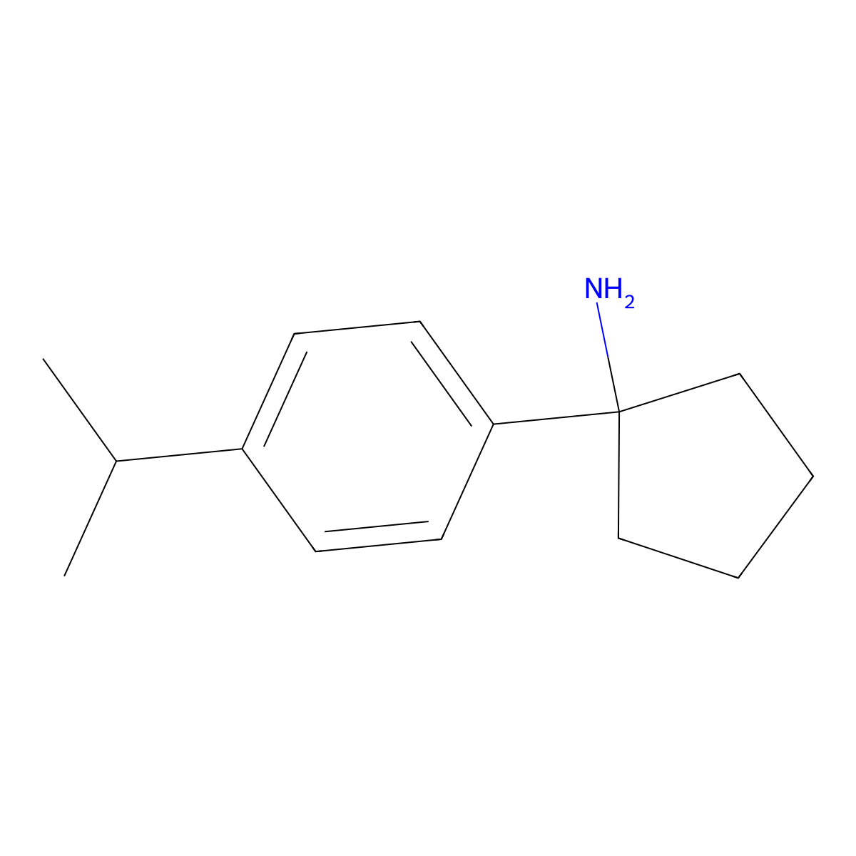 1-[4-(Propan-2-yl)phenyl]cyclopentan-1-amine molecular structure, CAS 1094442-41-7