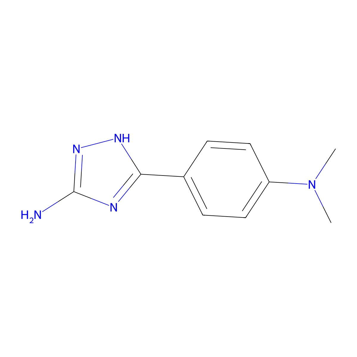 3-(4-(Dimethylamino)phenyl)-1H-1,2,4-triazol-5-amine molecular structure, CAS 1094443-11-4