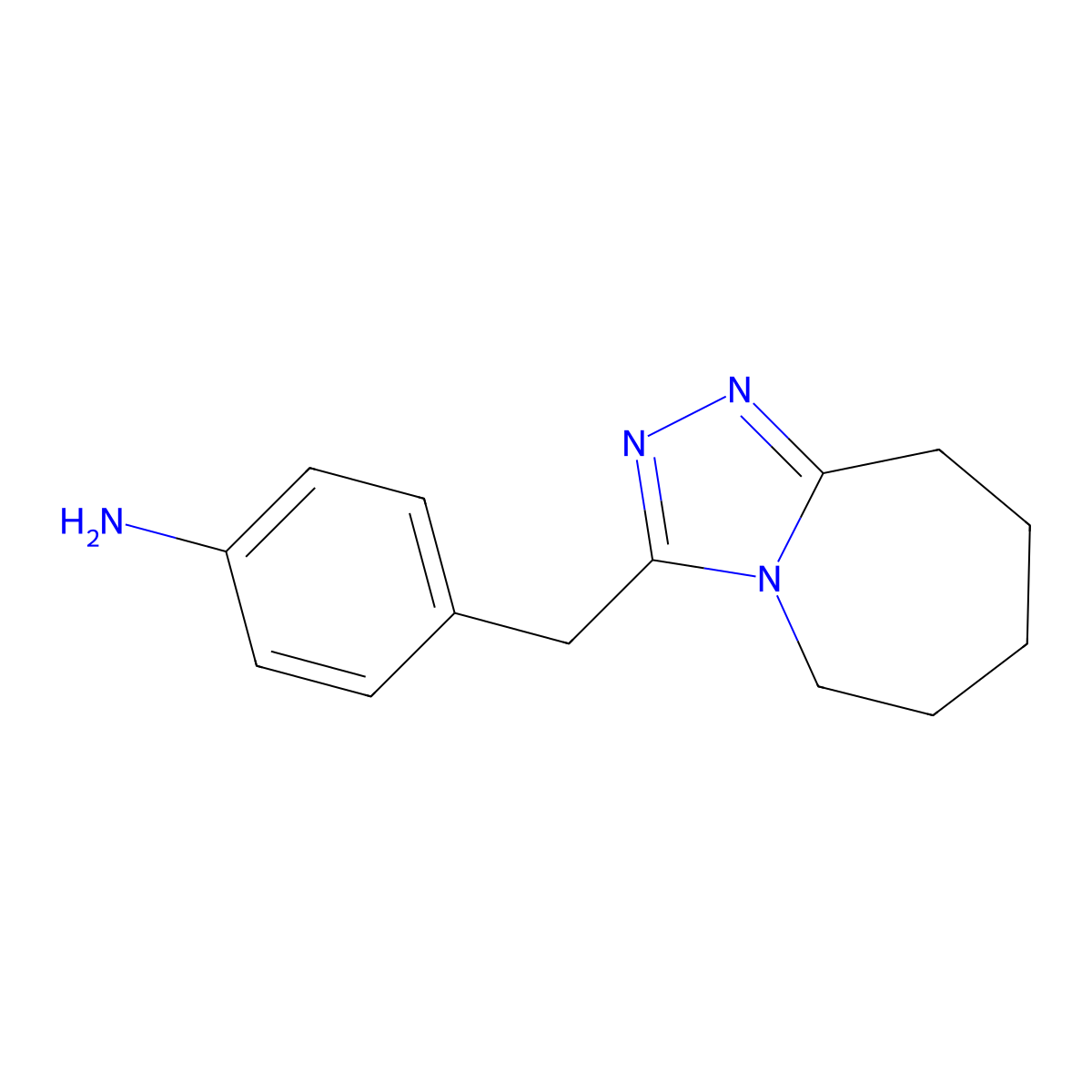 4-{5H,6H,7H,8H,9H-[1,2,4]triazolo[4,3-a]azepin-3-ylmethyl}aniline molecular structure, CAS 1094444-95-7