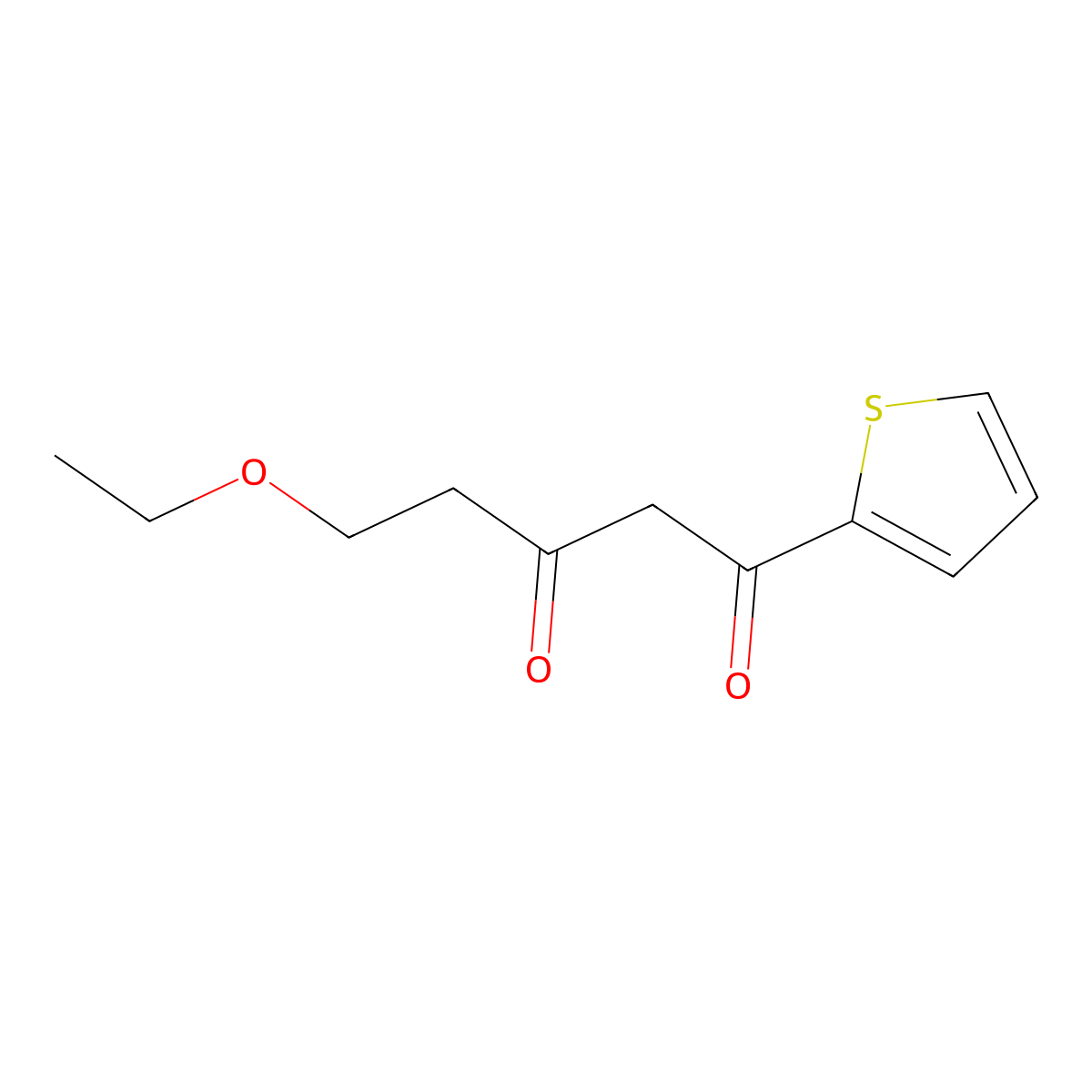 5-Ethoxy-1-(thiophen-2-yl)pentane-1,3-dione molecular structure, CAS 1094446-13-5