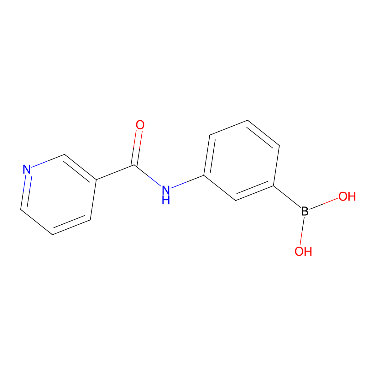 (3-(Nicotinamido)phenyl)boronic acid molecular structure, CAS 109445-19-4