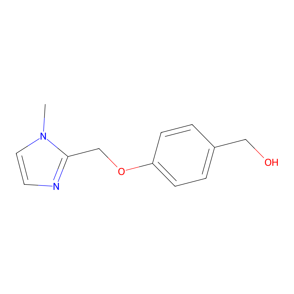 {4-[(1-methyl-1H-imidazol-2-yl)methoxy]phenyl}methanol molecular structure, CAS 1094451-64-5