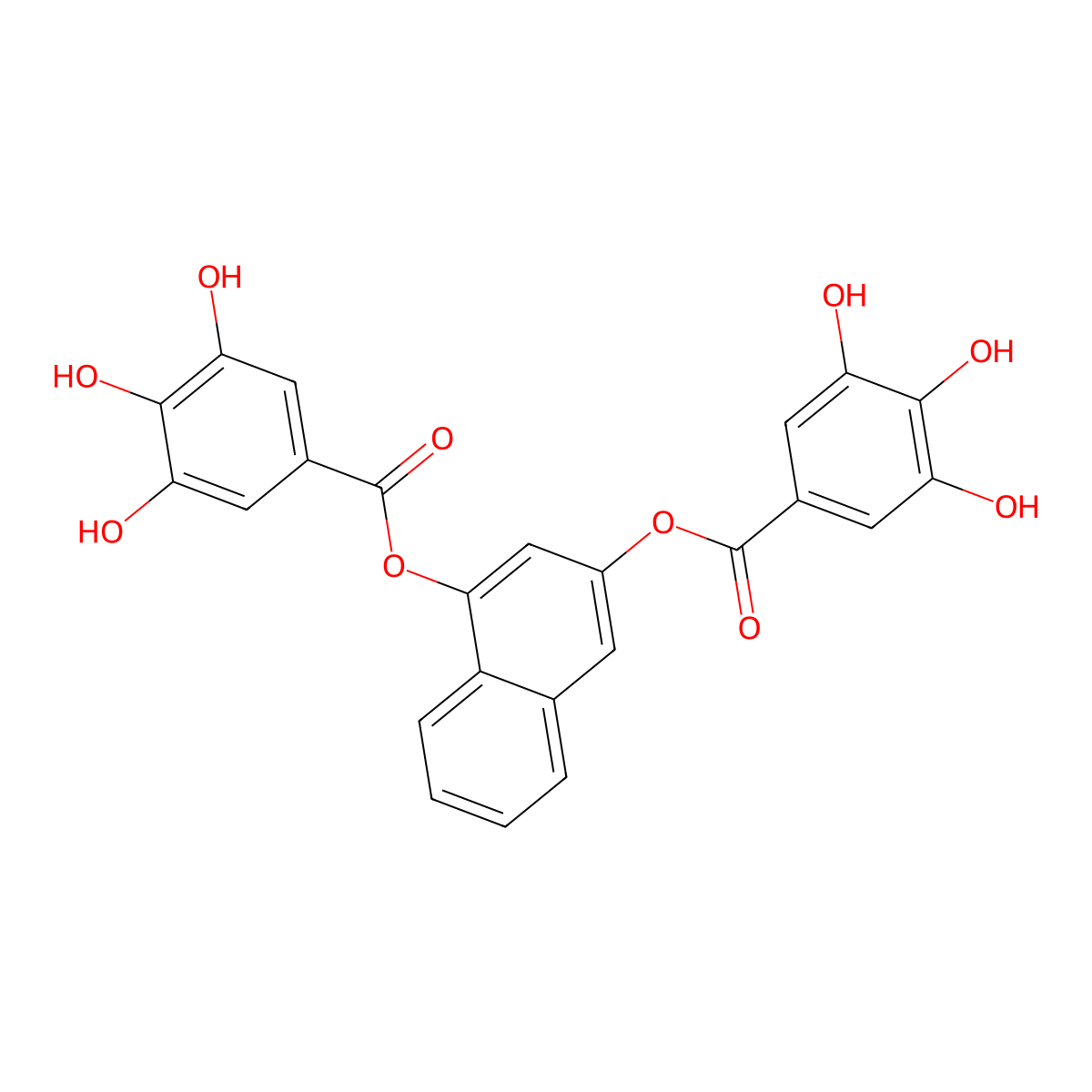 1,3-Bis((3,4,5-trihydroxybenzoyl)oxy)naphthalene molecular structure, CAS 1094451-90-7