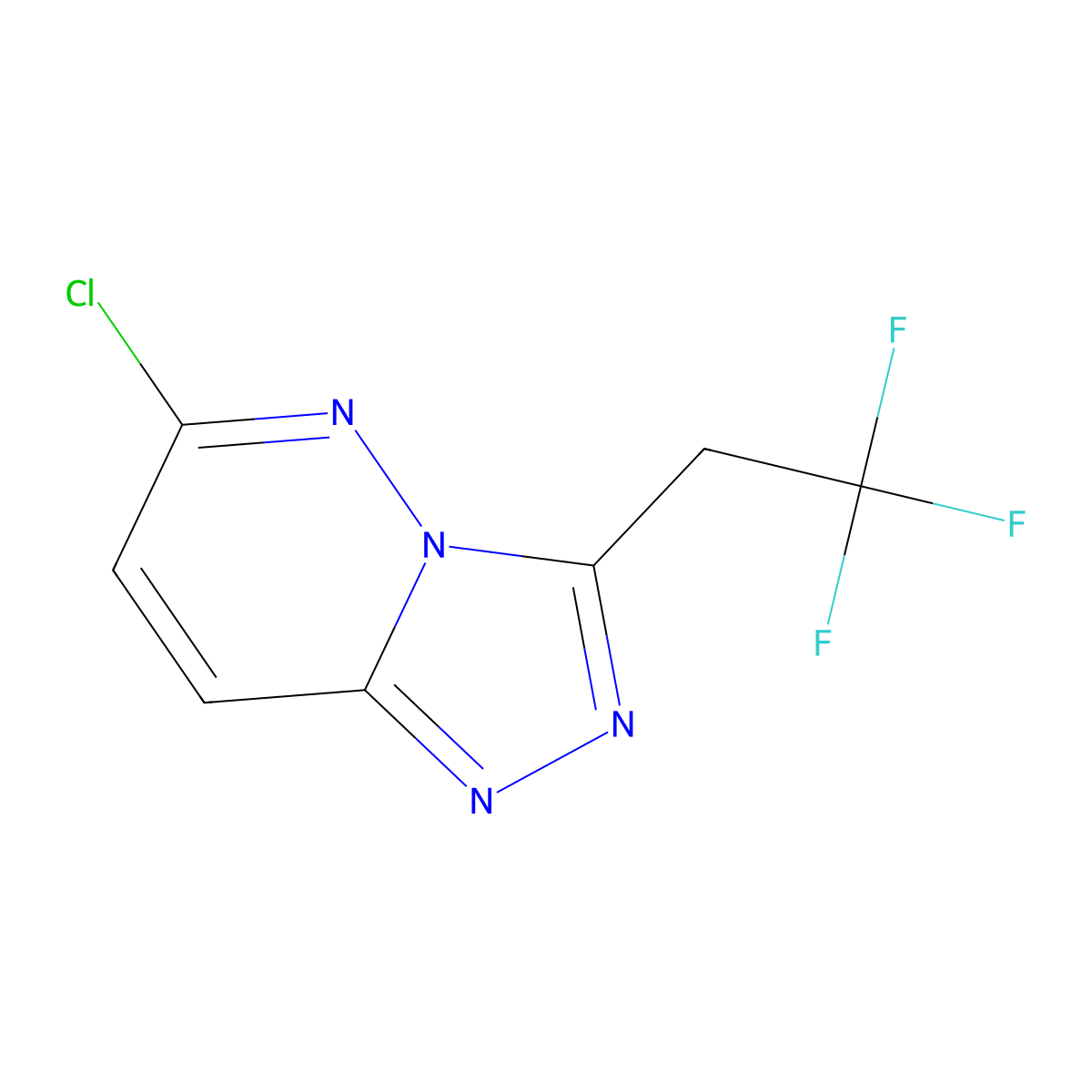 6-Chloro-3-(2,2,2-trifluoroethyl)-(1,2,4)triazolo(4,3-b)pyridazine molecular structure, CAS 1094452-68-2