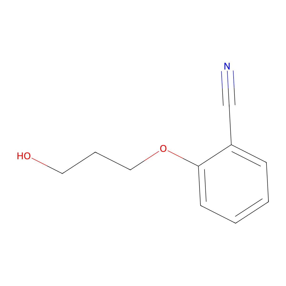 2-(3-Hydroxypropoxy)benzonitrile molecular structure, CAS 1094453-32-3