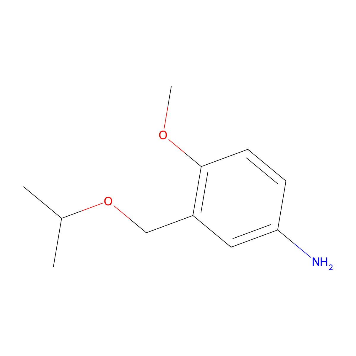 4-Methoxy-3-[(propan-2-yloxy)methyl]aniline molecular structure, CAS 1094454-96-2