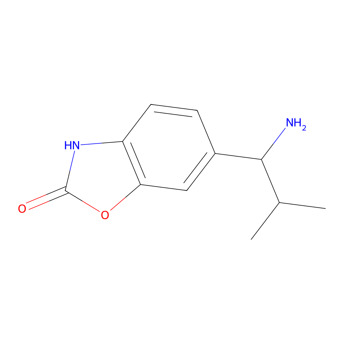 6-(1-Amino-2-methylpropyl)-2,3-dihydro-1,3-benzoxazol-2-one molecular structure, CAS 1094455-81-8